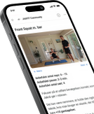 JAAFIT appen visad på en telefon